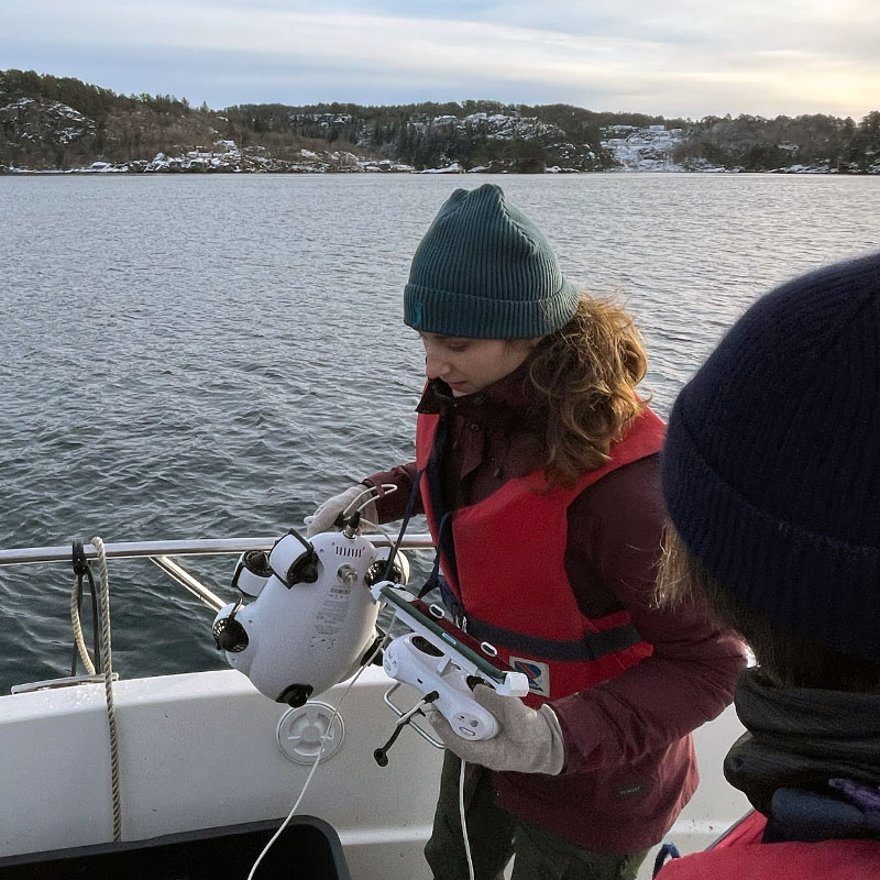 Juste test de onderwaterdrone